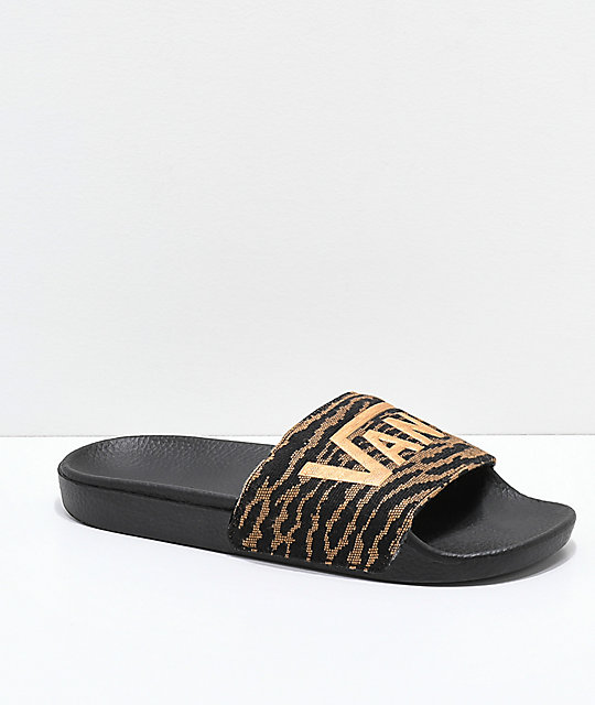 vans woven tiger slip on