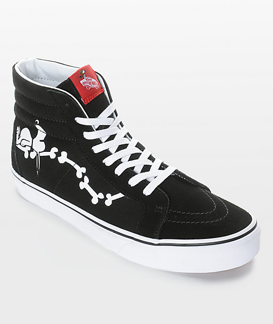 Vans X Peanuts SK8-Hi Snoopy Bones Skate Shoes | Zumiez
