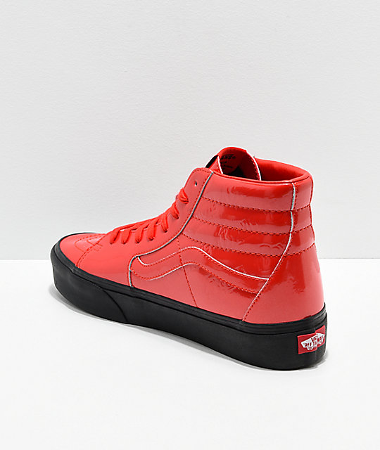 vans sk8 hi platform red