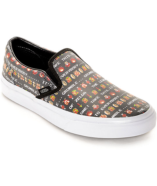 Vans x Nintendo Leather Slip On Zelda Shoes | Zumiez