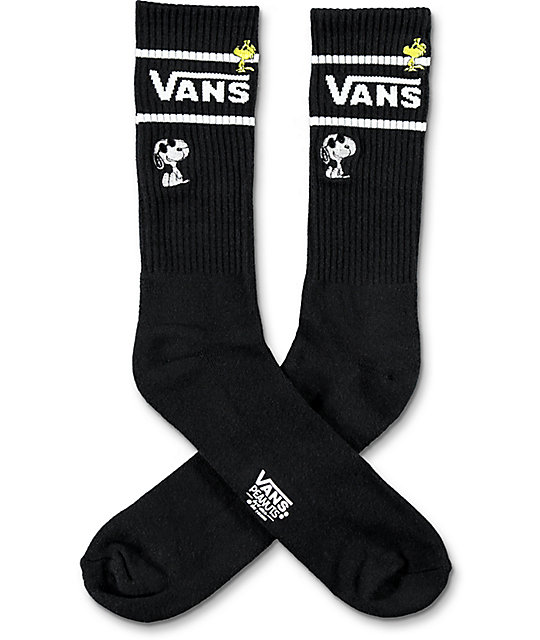 Vans x Peanuts Black Crew Socks | Zumiez