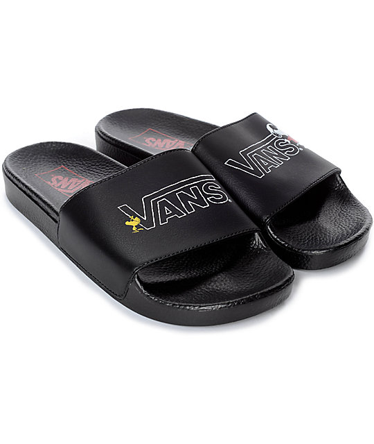 black vans sandals