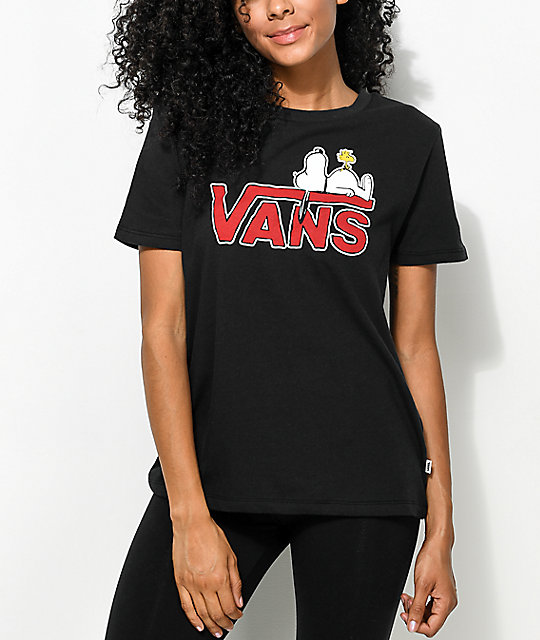 Vans x Peanuts Snoopy Black T-Shirt 