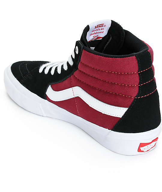 vans sk8 red black