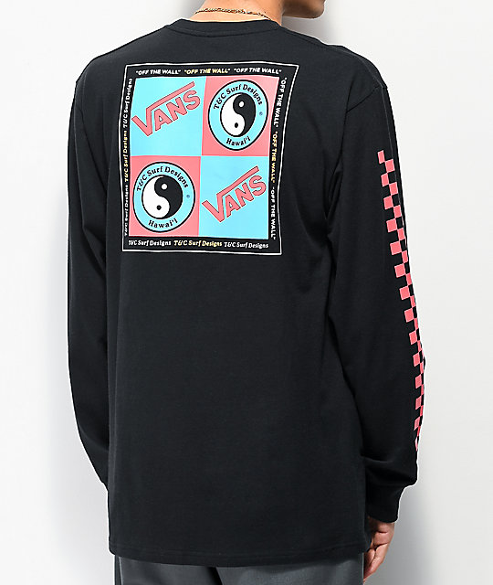 Vans x T&C Surf Designs Boxed Black Long Sleeve T-Shirt ...