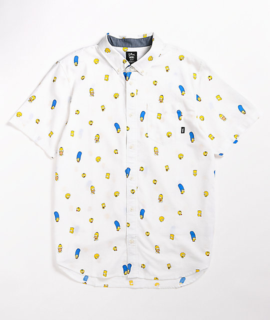 simpsons button down shirt