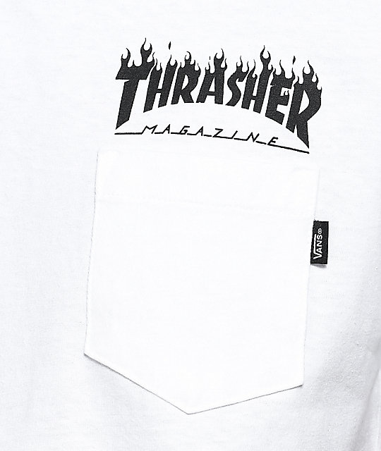 vans thrasher hoodie white