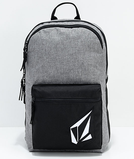 Volcom Academy Grey Black Backpack