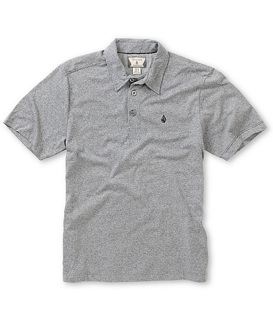 grey collared shirt