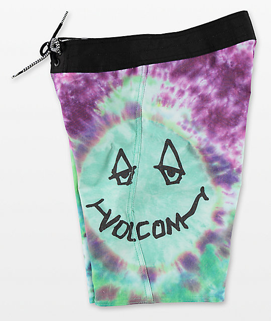 volcom tie dye board shorts