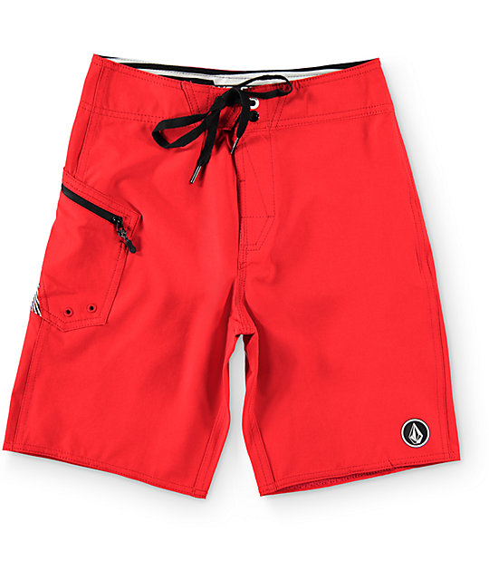 Volcom Boys Lido Solid Red 18