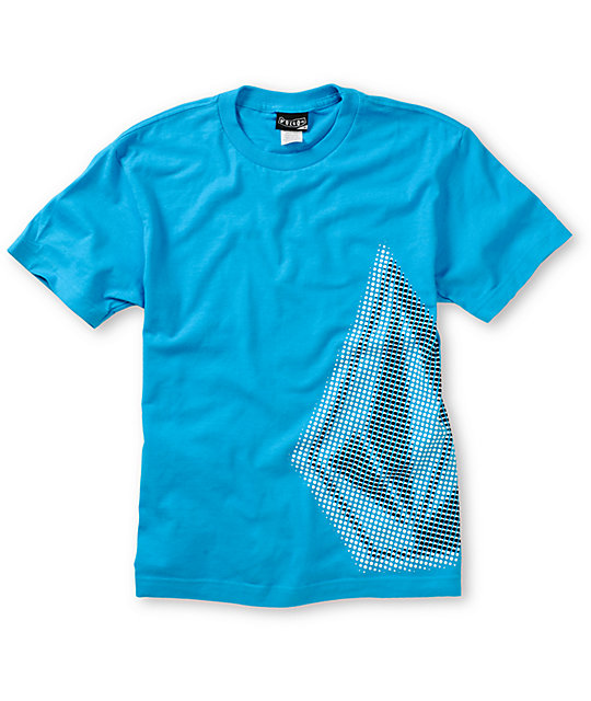 Volcom Boys Pixeltone Cyan T-Shirt | Zumiez