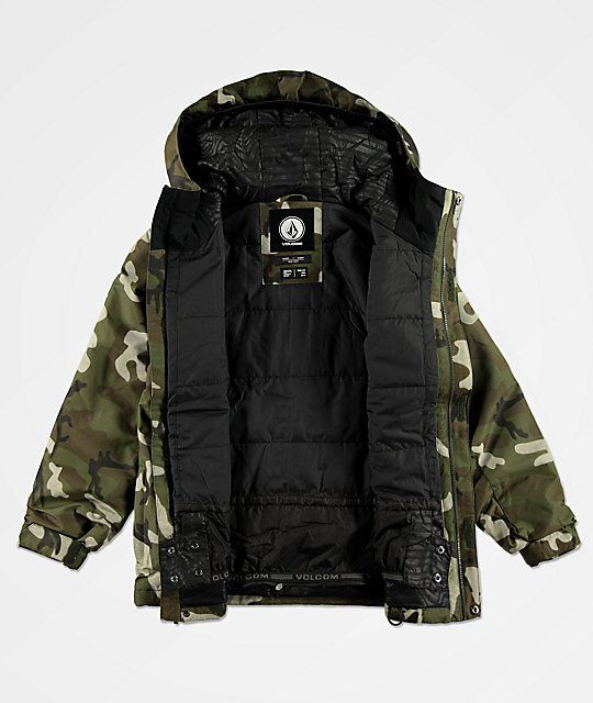 volcom snowboard jacket camo