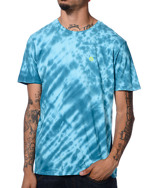 Volcom Devisive Blue Tie Dye T-Shirt | Zumiez