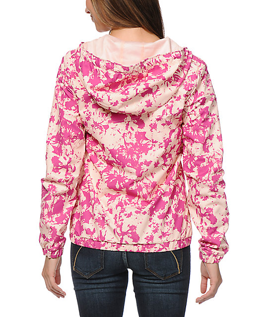 Volcom Enemy Lines Pink Tie Dye Windbreaker Jacket | Zumiez