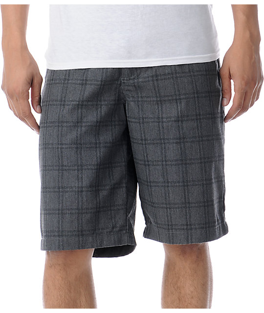 plaid chino shorts