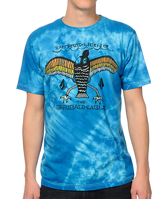 Volcom Garibald Eagle Blue Tie Dye T-Shirt | Zumiez