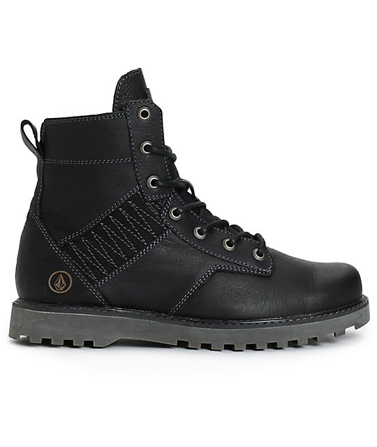 Volcom Hemlock Black Leather Boots | Zumiez