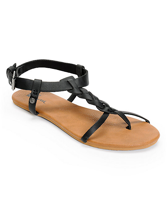 Volcom Hot Summer Day Black & Brown Sandals