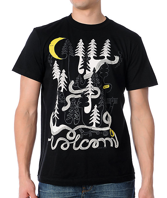 Volcom J Forest Black UV Color Changing T-Shirt