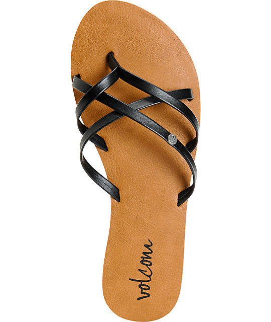 Volcom New School Black Sandals | Zumiez