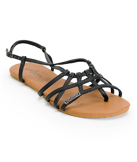 Volcom No Sweat Black & Brown Creedler Sandals | Zumiez