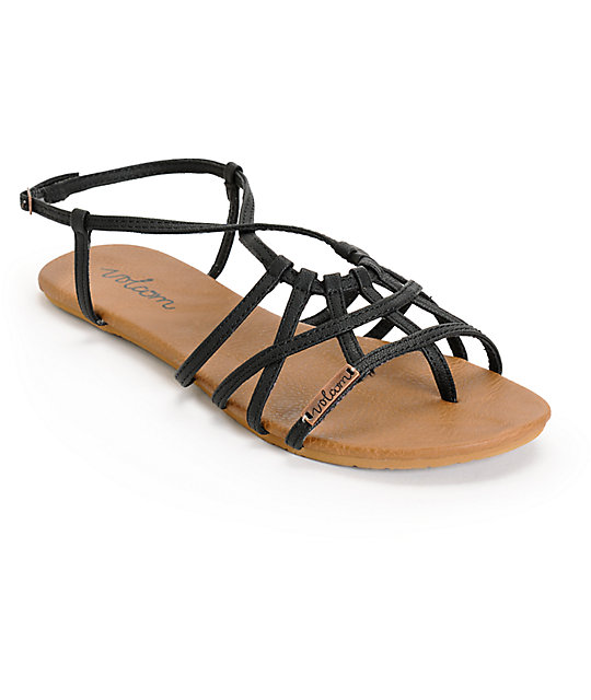 Volcom No Sweat Black Sandals | Zumiez