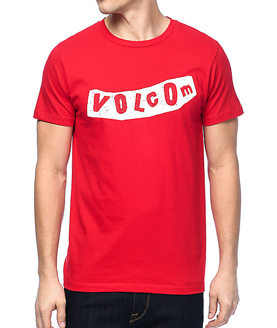 Volcom Pistol Red & White T-Shirt | Zumiez