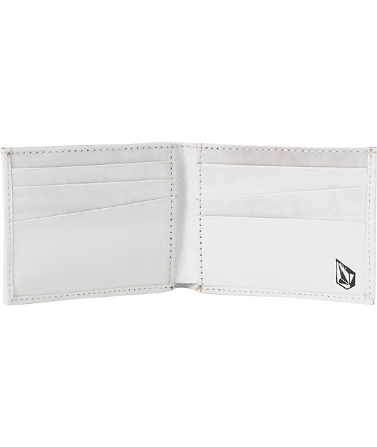 white leather wallet mens