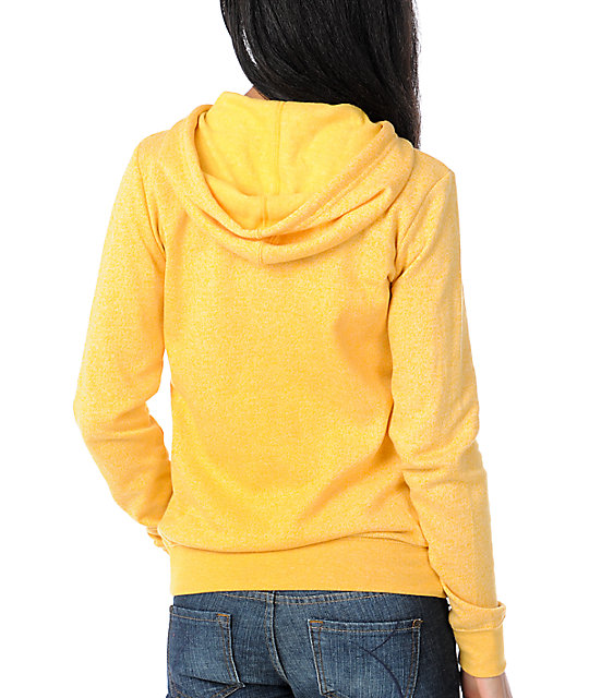 yellow hoodie zip