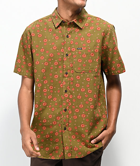 volcom button up short sleeve