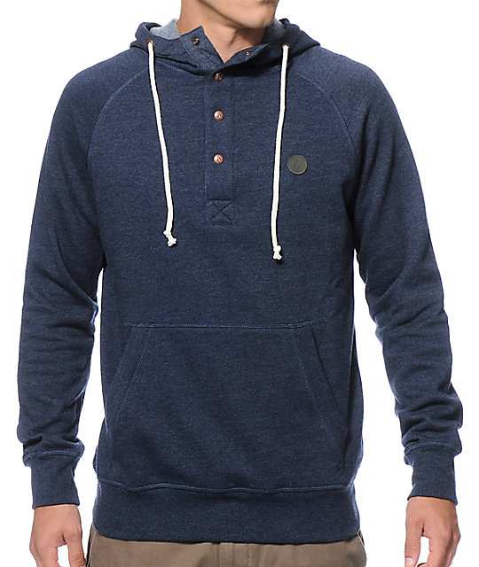 henley hooded sweatshirt