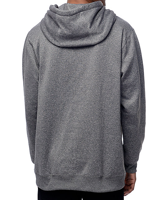 Volcom Section Ate Grey & White Tech Fleece Hoodie | Zumiez