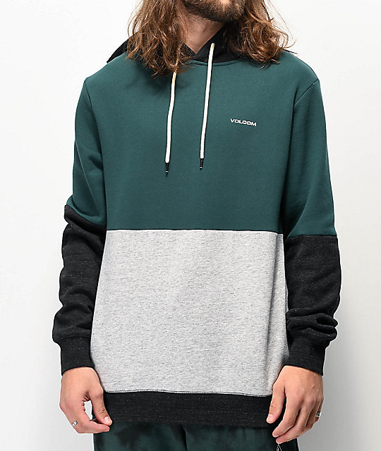 grey green hoodie