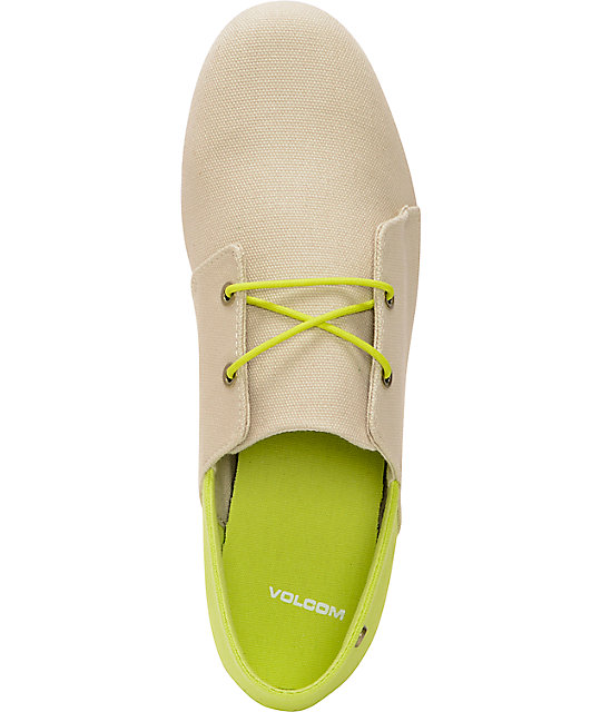 Volcom Soul Mates Natural Canvas Slip On Shoes | Zumiez