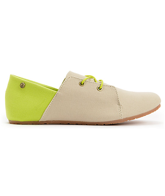 Volcom Soul Mates Natural Canvas Slip On Shoes | Zumiez