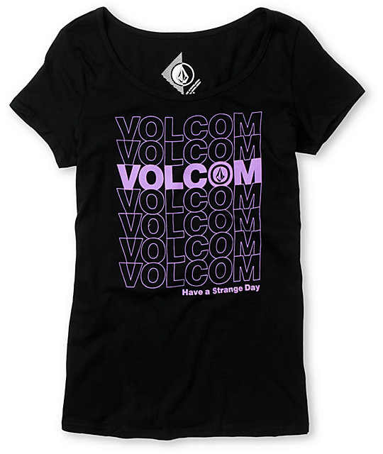 Volcom Thank You Scoop Neck Black T-Shirt