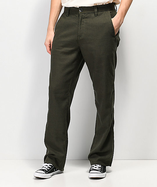 Thrifter Plus Dark Green Pants Zumiez