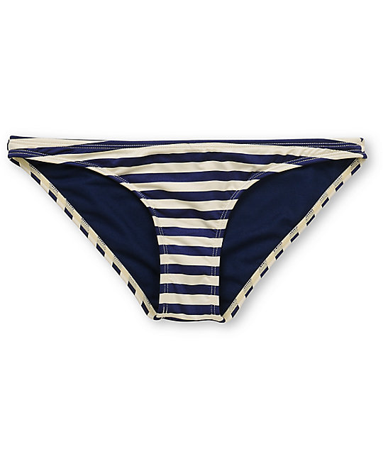 navy striped bikini bottoms