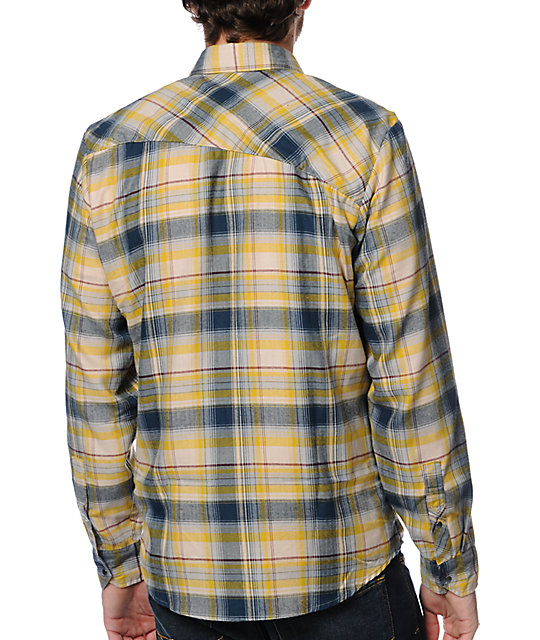 Volcom Wanton Gold Plaid Flannel Shirt | Zumiez