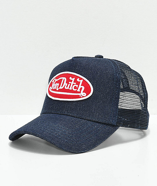 denim trucker cap