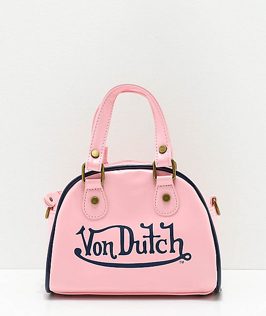 Von Dutch Light Pink Bowling Bag Purse Zumiez Von Dutch Light Pink Bowling Bag Purse