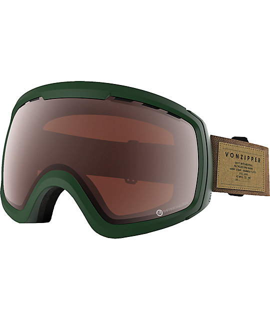 Von Zipper Feenom S.I.N. Green Persimmon Snowboard Goggles | Zumiez
