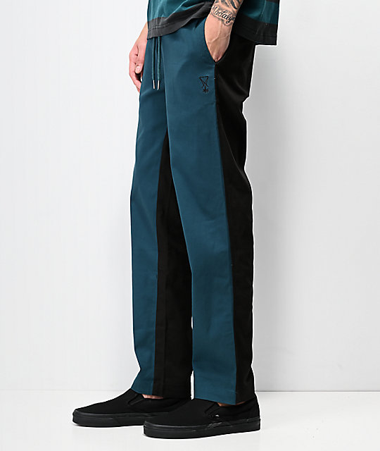 black elastic waist pants