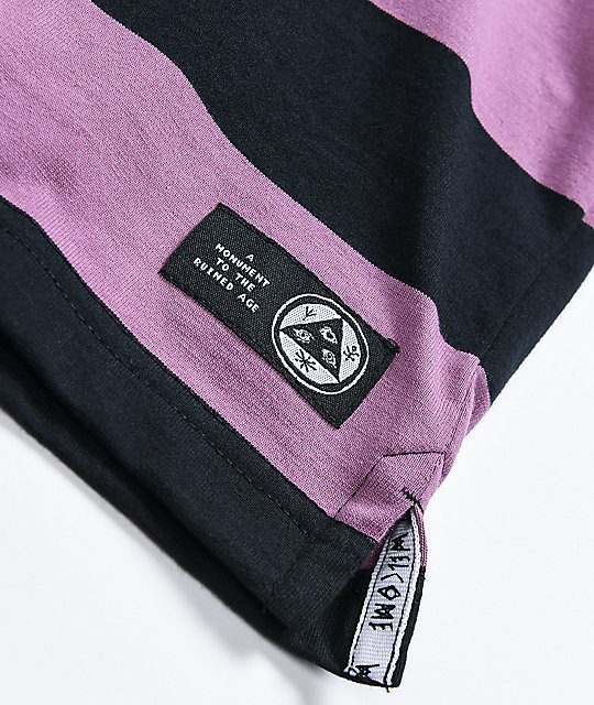 purple long sleeve polo