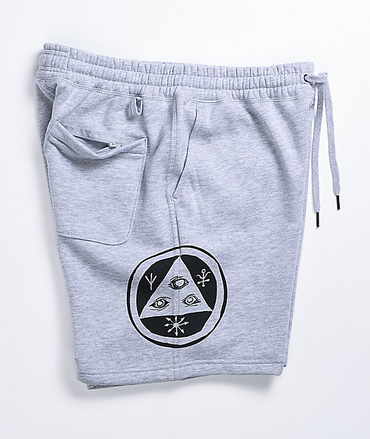 grey sweatpant shorts