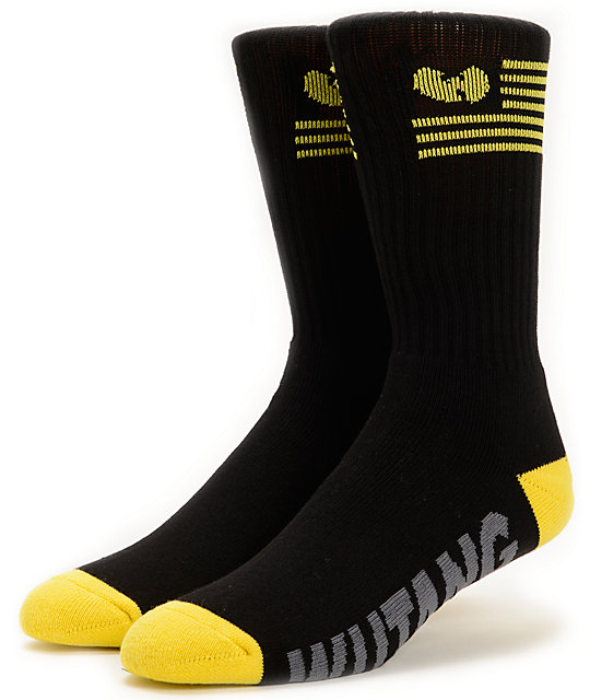 Wu-Tang Wu Flag Black Crew Socks | Zumiez