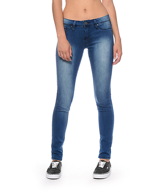 YMI Super Soft Medium Wash Skinny Jeans | Zumiez