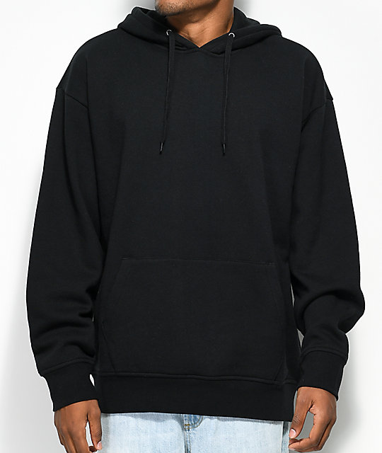 plain black hoodie