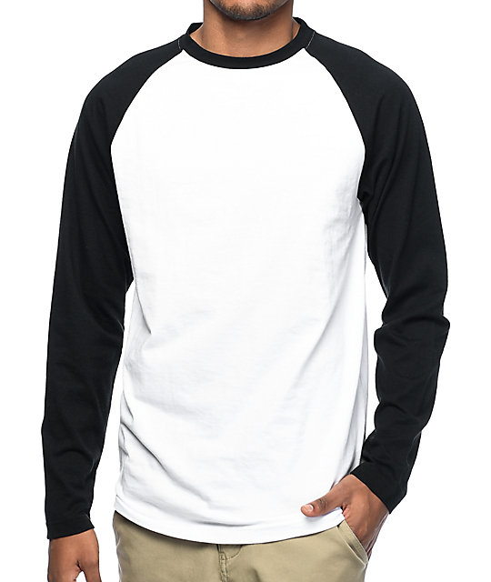 Zine Ball Park Black & White Long Sleeve T-Shirt | Zumiez